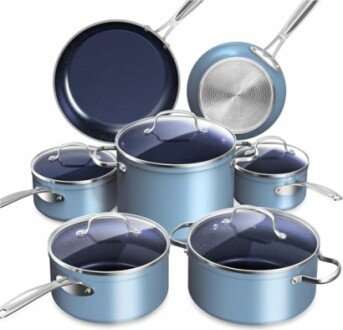 Nuwave Healthy Duralon Blue Cookware Set