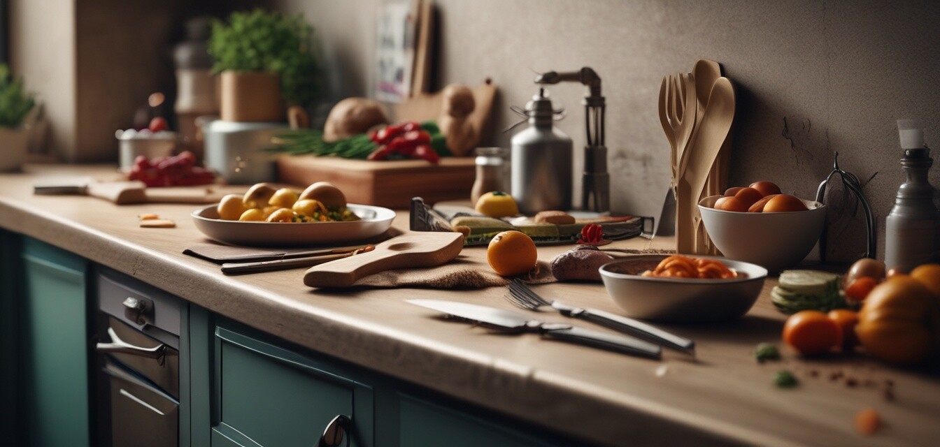 Cutlery and Knives in Kitchen Image