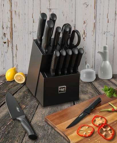 Hundop 15-Piece Kitchen Knife Set